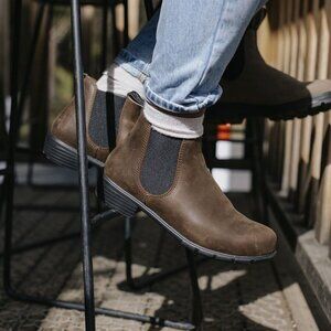 Blundstone BL 1970 Ankle Chelsea Boot Antique Brown Leather Womens AU 5.5 US 8.5